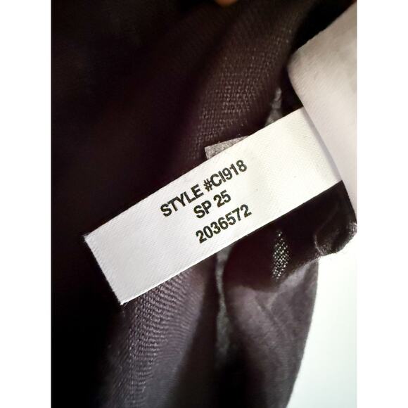 J.CREW | NWT Cabana dress in linen Black | Sz XXS - Picture 10 of 11